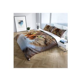 Monohome Tabby Naturel Renkli Çift Kişilik 200x220 cm Nevresim Takımı