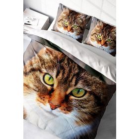 Monohome Tabby Naturel Renkli Çift Kişilik 200x220 cm Nevresim Takımı