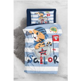 Monohome Tige Sailor 3d Pamuk Saten Bebek Nevresim Takımı