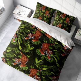 Monohome Tigers Naturel Renkli Çift Kişilik 200x220 cm Nevresim Takımı