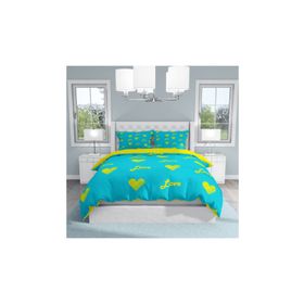 Monohome Turkuaz 3D Pamuk Saten Çift Kişilik 200x220 cm Nevresim Takımı