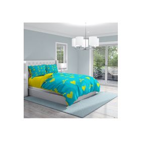 Monohome Turkuaz 3D Pamuk Saten Çift Kişilik 200x220 cm Nevresim Takımı