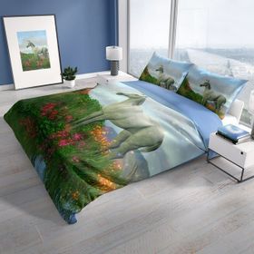 Monohome Unicorn 3D Renkli Çift Kişilik 200x220 cm Nevresim Takımı