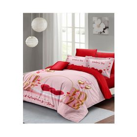 Monohome Valentine's 200x220 cm Kırmızı Sevgililer Günü Çift Kişilik Pamuk Saten Nevresim Takımı