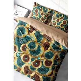 Monohome Vintage Design 3D Pamuk Saten Çift Kişilik Nevresim Takımı
