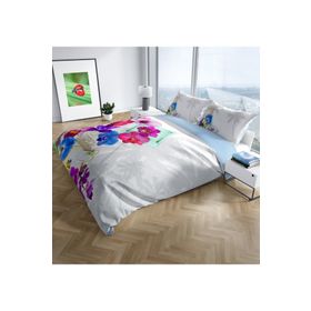 Monohome Viola 3D Dijital Baskılı Renkli Çift Kişilik 200x220 cm Nevresim Takımı