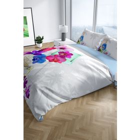 Monohome Viola 3D Dijital Baskılı Renkli Çift Kişilik 200x220 cm Nevresim Takımı