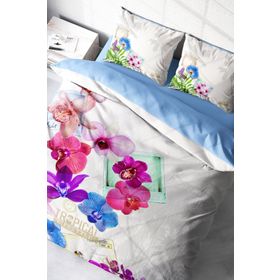 Monohome Viola 3D Dijital Baskılı Renkli Çift Kişilik 200x220 cm Nevresim Takımı