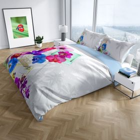Monohome Viola 3D Pamuk Saten Çift Kişilik 200x220 cm Nevresim Takımı