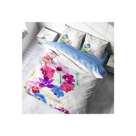 Monohome Viola 3D Pamuk Saten Çift Kişilik 200x220 cm Nevresim Takımı