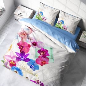 Monohome Viola 3D Pamuk Saten Çift Kişilik 200x220 cm Nevresim Takımı