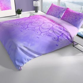 Monohome Violet 3D Pamuk Saten Çift Kişilik 200x220 cm Nevresim Takımı