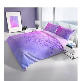 Monohome Violet 3D Pamuk Saten Çift Kişilik 200x220 cm Nevresim Takımı