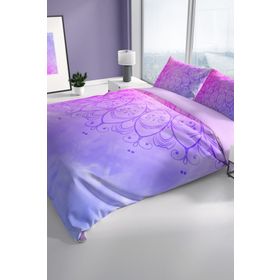 Monohome Violet Damask Klasik Renkli Çift Kişilik 200x220 cm Nevresim Takımı