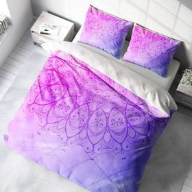 Monohome Violet Damask Klasik Renkli Çift Kişilik 200x220 cm Nevresim Takımı
