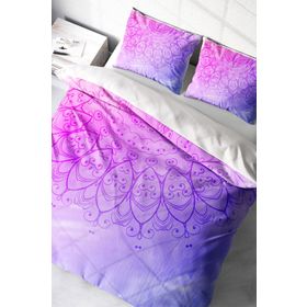 Monohome Violet Damask Klasik Renkli Çift Kişilik 200x220 cm Nevresim Takımı
