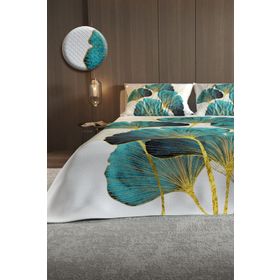 Monohome Water Flowers Jakar Dokuma Pamuklu 3D Dijital Baskı Pike Takımı