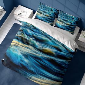 Monohome Wavy Sea 3D Pamuk Saten Çift Kişilik 200x220 cm Nevresim Takımı