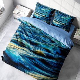 Monohome Wavy Sea 3D Pamuk Saten Çift Kişilik 200x220 cm Nevresim Takımı