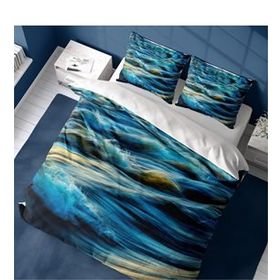 Monohome Wavy Sea 3D Pamuk Saten Çift Kişilik 200x220 cm Nevresim Takımı