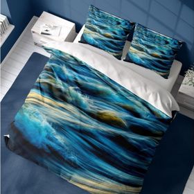 Monohome Wavy Sea 3D Pamuk Saten Çift Kişilik 200x220 cm Nevresim Takımı