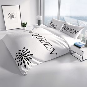Monohome White King-Queen 3D Renkli Çift Kişilik 200x220 cm Nevresim Takımı