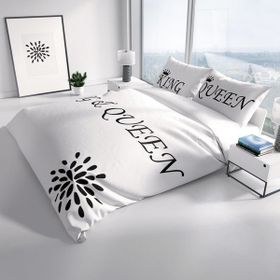 Monohome White King-Queen 3D Renkli Çift Kişilik 200x220 cm Nevresim Takımı