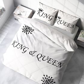 Monohome White King-Queen 3D Renkli Çift Kişilik 200x220 cm Nevresim Takımı