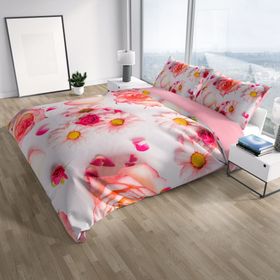 Monohome White Rose 3D Pamuk Saten Çift Kişilik 200x220 cm Nevresim Takımı