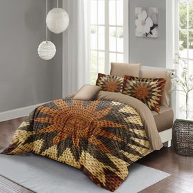 Monohome Wicker Flower 3d Pamuk Saten Çift Kişilik Nevresim Takımı