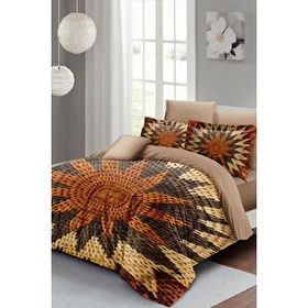 Monohome Wicker Flower 3d Pamuk Saten Çift Kişilik Nevresim Takımı