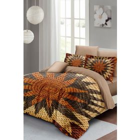 Monohome Wicker Flower 3d Pamuk Saten Çift Kişilik Nevresim Takımı