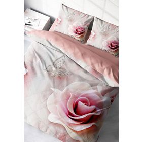 Monohome Wild Rose 3D Pamuk Saten Çift Kişilik 200x220 cm Nevresim Takımı