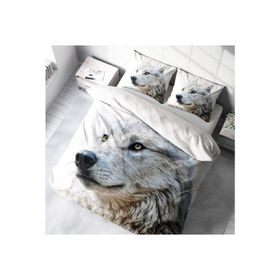 Monohome Wolf 3D Pamuk Saten Çift Kişilik 200x220 cm Nevresim Takımı