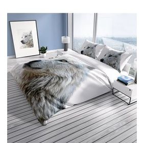 Monohome Wolf 3D Pamuk Saten Çift Kişilik 200x220 cm Nevresim Takımı