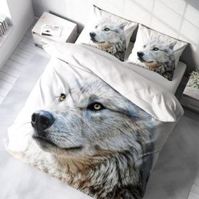 Monohome Wolf 3D Pamuk Saten Çift Kişilik 200x220 cm Nevresim Takımı