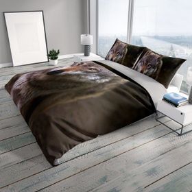 Monohome WolfEyes 3D Renkli Çift Kişilik 200x220 cm Nevresim Takımı