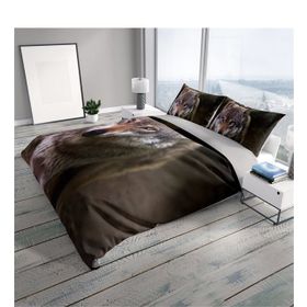 Monohome WolfEyes 3D Renkli Çift Kişilik 200x220 cm Nevresim Takımı
