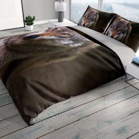 Monohome WolfEyes 3D Renkli Çift Kişilik 200x220 cm Nevresim Takımı