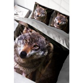 Monohome WolfEyes 3D Renkli Çift Kişilik 200x220 cm Nevresim Takımı