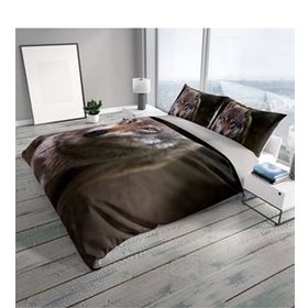Monohome WolfEyes 3D Renkli Çift Kişilik 200x220 cm Nevresim Takımı