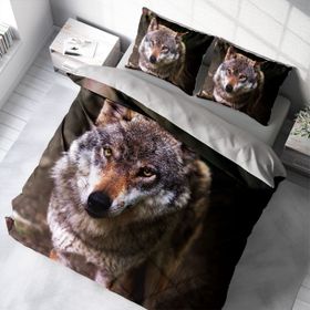 Monohome WolfEyes 3D Renkli Çift Kişilik 200x220 cm Nevresim Takımı