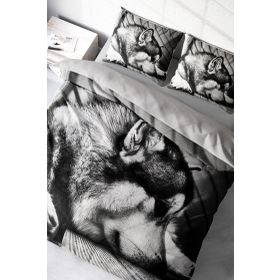 Monohome Wolfie 3D Renkli Çift Kişilik 200x220 cm Nevresim Takımı