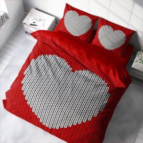 Monohome Woven Heart 3D Pamuk Saten Çift Kişilik 200x220 cm Nevresim Takımı