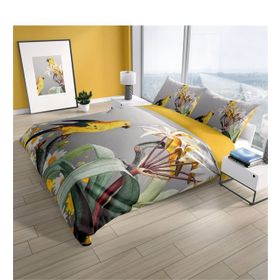 Monohome Yellow Parrot 3D Renkli Çift Kişilik 200x220 cm Nevresim Takımı
