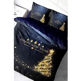 Monohome Yılbaşı Süsü Merry Christmas Pamuk Christmas Tree 3d Çift Kişilik Nevresim Takım