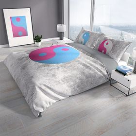 Monohome Ying Yang 3D Pamuk Saten Çift Kişilik 200x220 cm Nevresim Takımı