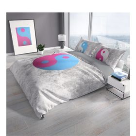 Monohome Ying Yang 3D Renkli Çift Kişilik 200x220 cm Nevresim Takımı