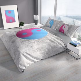 Monohome Ying Yang 3D Renkli Çift Kişilik 200x220 cm Nevresim Takımı