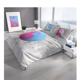Monohome Ying Yang 3D Renkli Çift Kişilik 200x220 cm Nevresim Takımı